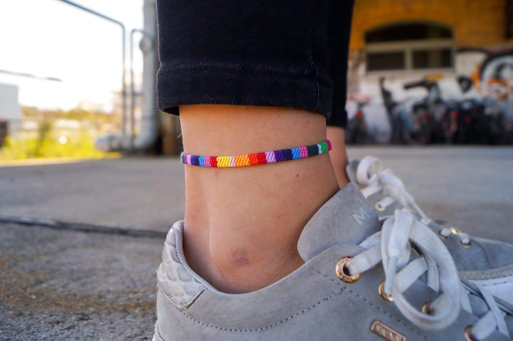 Gay hot sale pride anklet